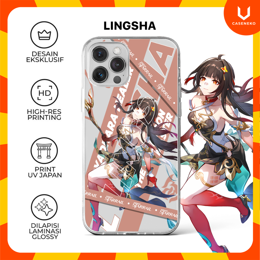 Custom Case Lingsha Honkai Star Rail HSR Phone Game Casing HP 1