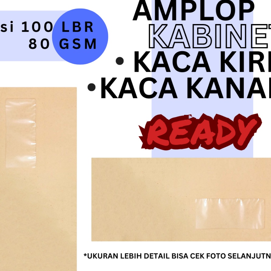 

murah Amplop Coklat Kabinet Kaca KiriKanan 8gsm BHG Import