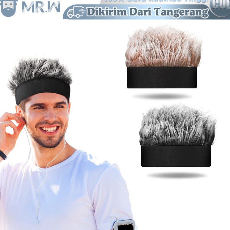 Pasti Terkini  Topi Wig Simulasi Eropa wik rambut pria topi rambut palsu Fashion Topi Retro HipHop S