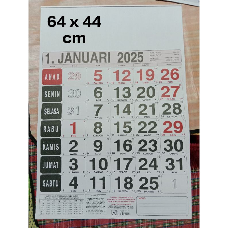 

Kalender dinding 2025 Jumbo Polos 12 Lembar - Kalender termurah