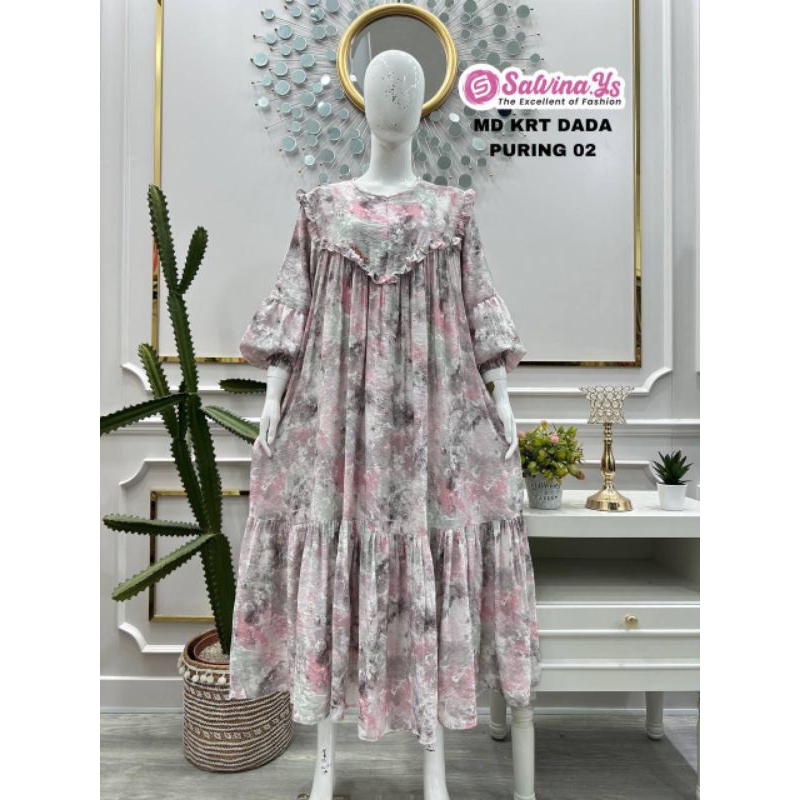 Midi dress Crespo motif salvina ys / dress salvina ys