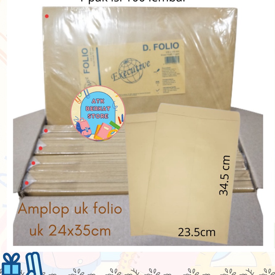 

murah 1pcs amplop coklat ukuran Folio F4