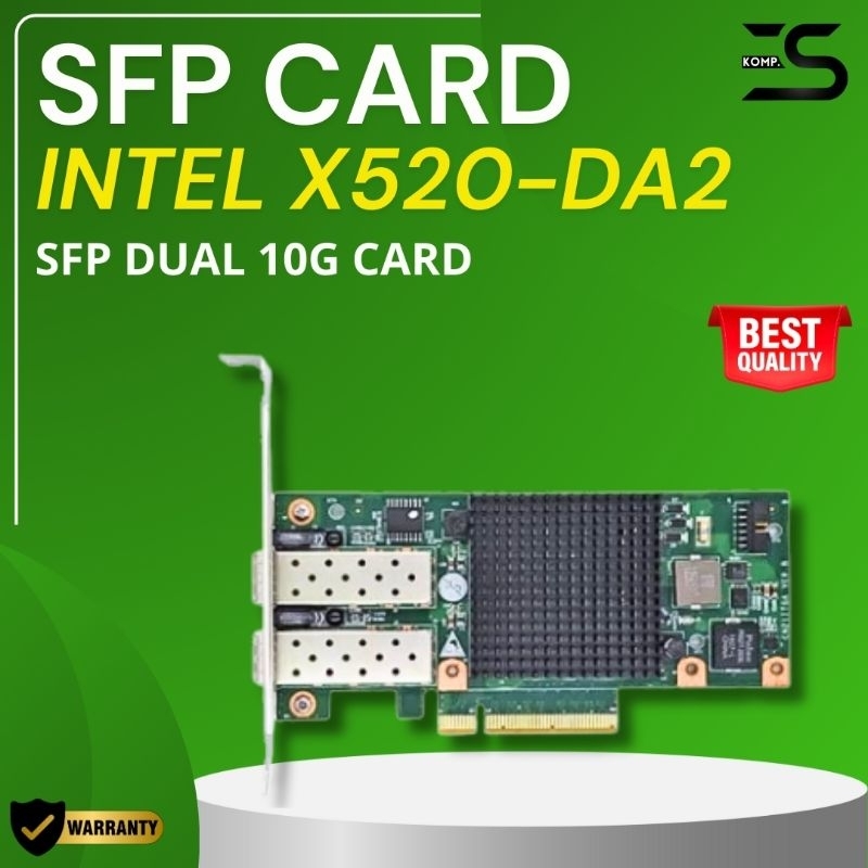 SFP Card Dual 2 Port INTEL X520 DA2 10G - Sfp Card Intel
