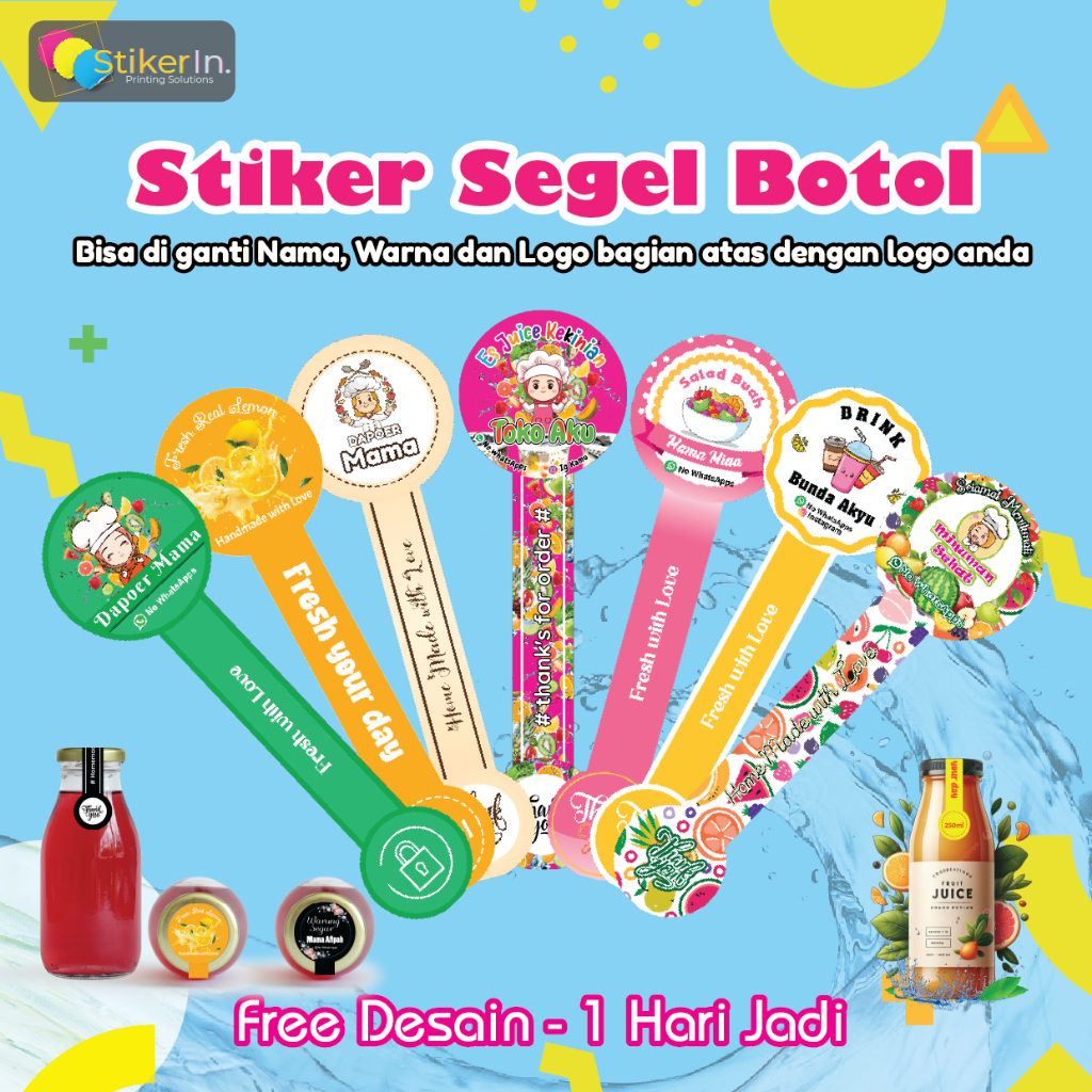 

STIKER SEGEL BOTOL CUSTOM / SETIKER SEGEL / STIKER SEAL LABEL / STIKER TOPLES / Proses Cepat