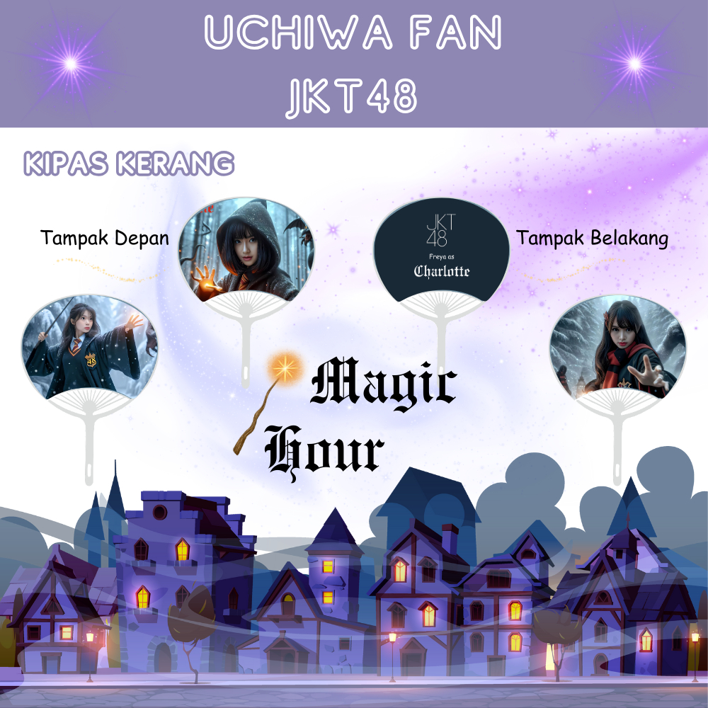 KIPAS JKT48 KERANG (HARGA 1 PCS) MOON UCHIWA FAN JPOP CARDS IDOL UNOFFICIAL ADEL ALYA AMANDA ANINDYA