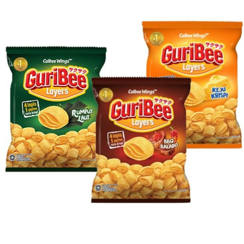 

Guribee layers rasa rumput laut / BBQ balado / keju krispi 65 gram