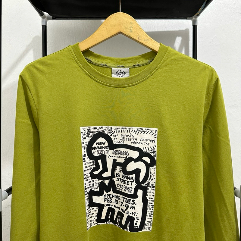 Longsleeve T-shirt Keith Haring New Drawing Radiant Baby in Green