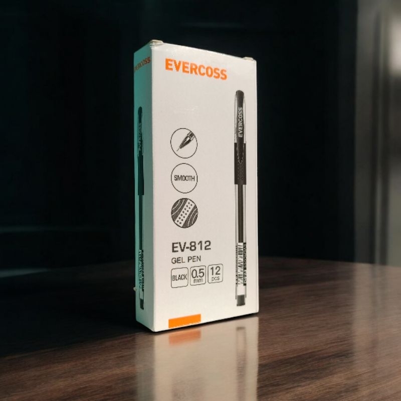 

1 pak isi 12 Pulpen Cair - Gel Pen Ballpoint Evercross 0.5 mm