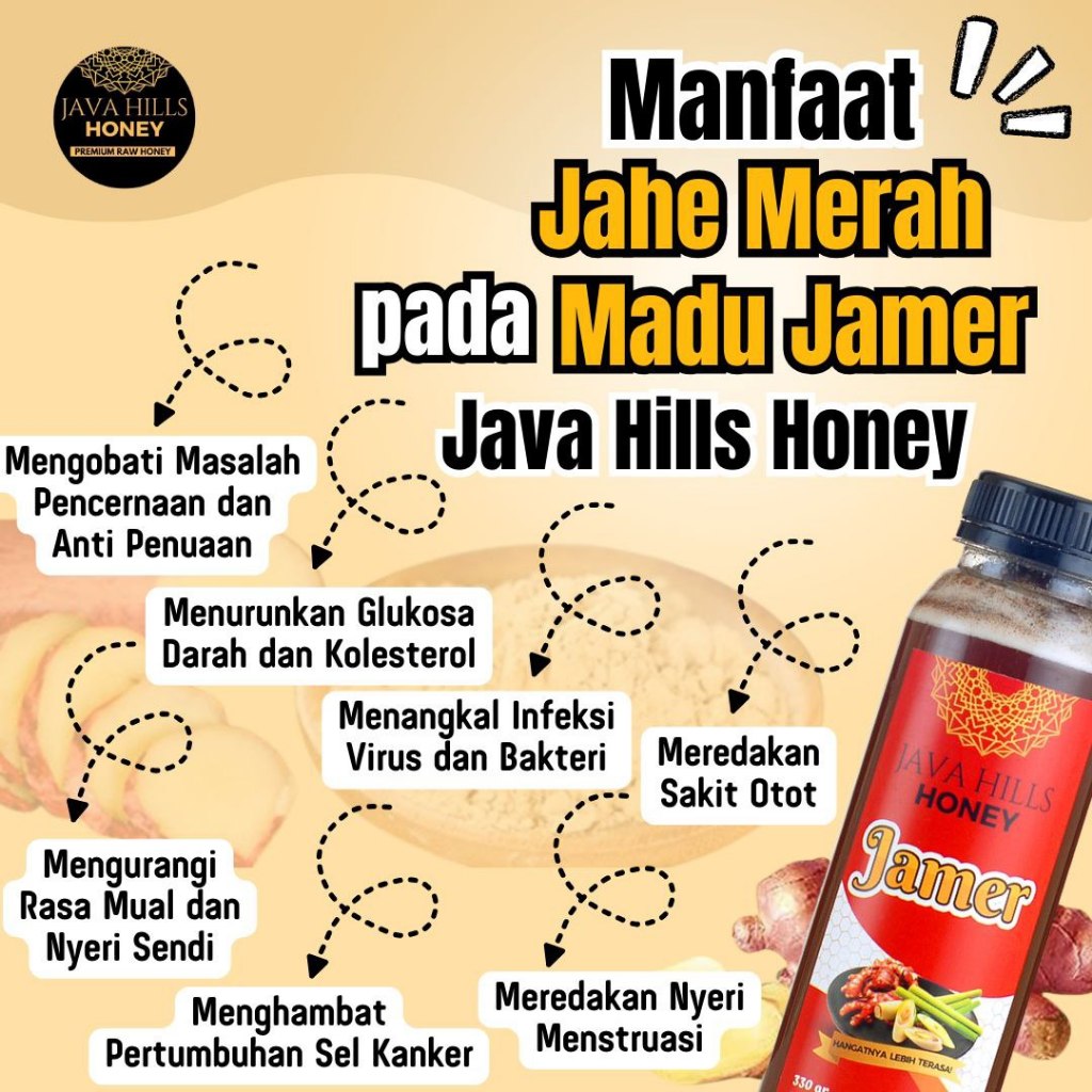 

Madu Java Hills Honey-Madu Jahe merah-Mada hangat-Madu jamer 320gr dan 650gr-Madu stamina tubuh java