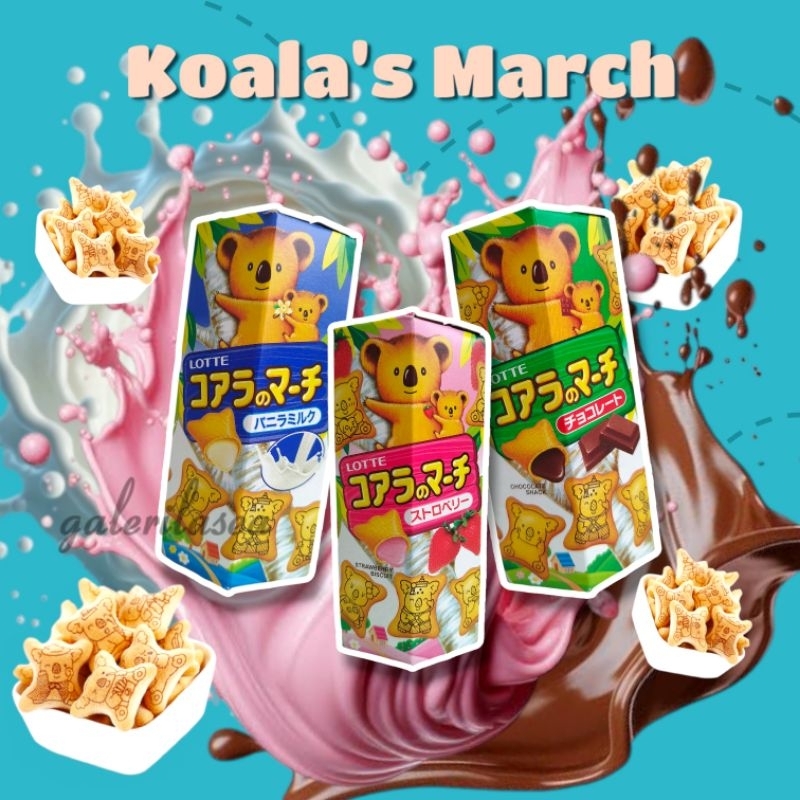 

Biskuit Lotte Koala's March Import Berat 37 gram Susu Vanila - Strawberry - Chocolate Biskuit Karakter Lucu Cookies Biscuit Cemilan