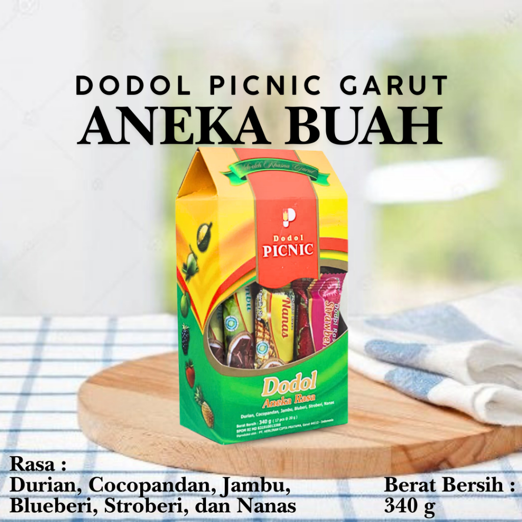 

Dodol Picnic Garut Aneka Buah 340 g Dodol Gift Sachet Aneka Buah Isi 17 Pcs