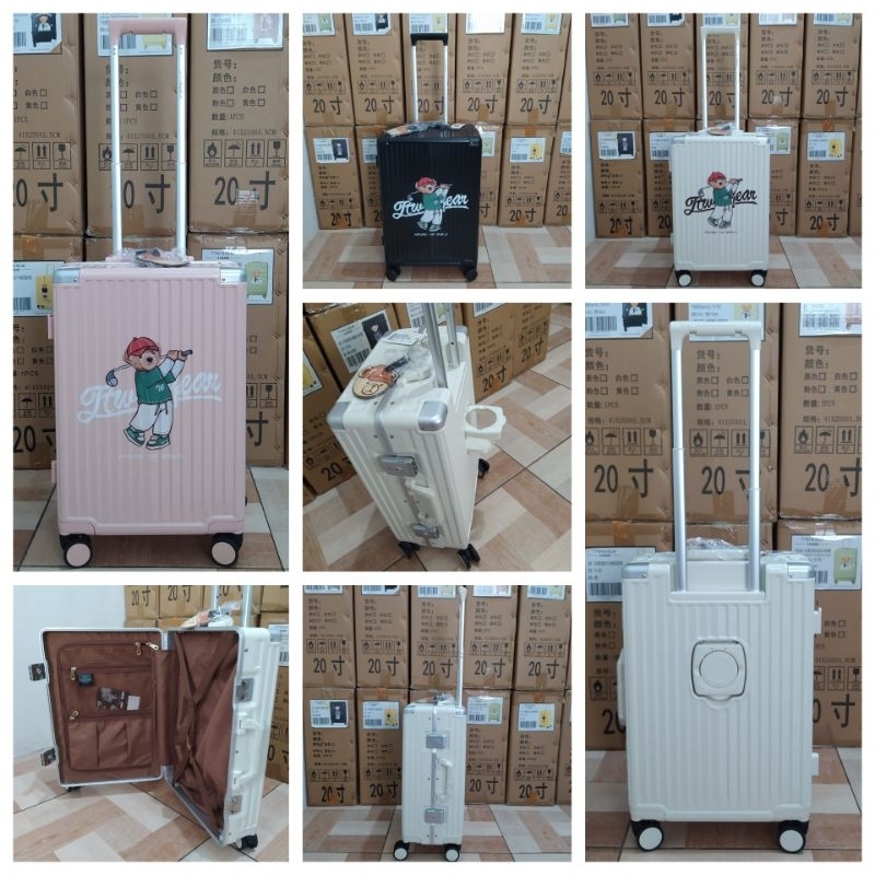 KOPER TTWN BEAR - 20 INCI -  TTWNBEAR SUITCASE - TTWN BEAR - LUGGAGE -  TTWNBEAR - KOPER TTWNBEAR - 