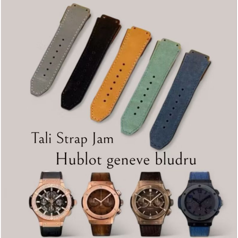 BISA COD Tali Jam Tangan Hublot Bludru Ukuran Buckle 18 22 24 MM