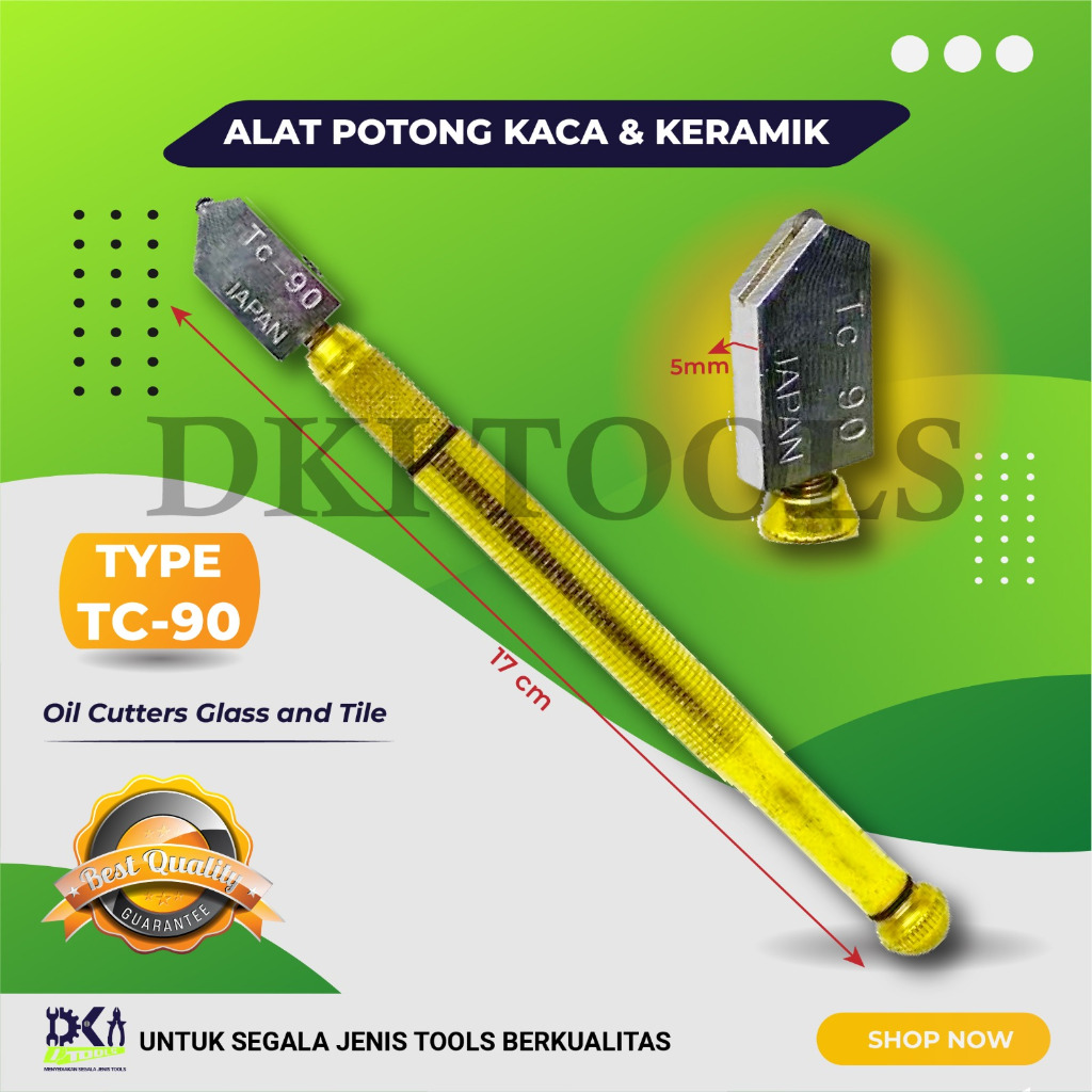 GLX Alat Potong Pemotong Kaca dan Keramik GLX Oil Glass Cutter TC 90 Japan Quality