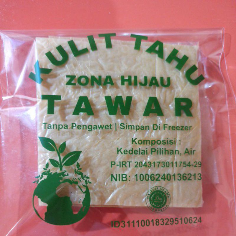 

Kulit Tahu TAWAR/uk 10x10/1 pack isi 50 lbr