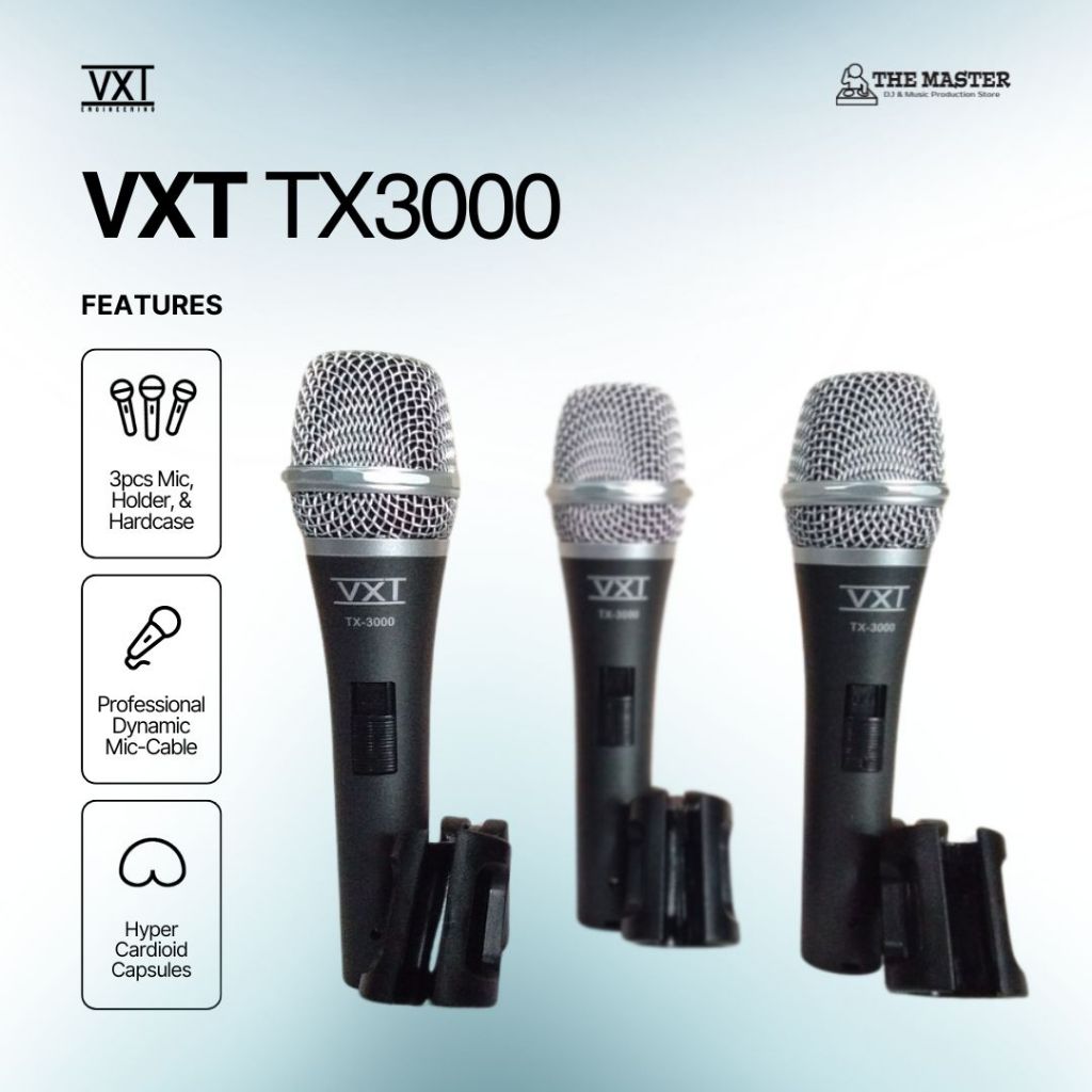 [Ready Stock] VXT TX3000 | TX 3000 | TX-3000 Dynamic Microphone