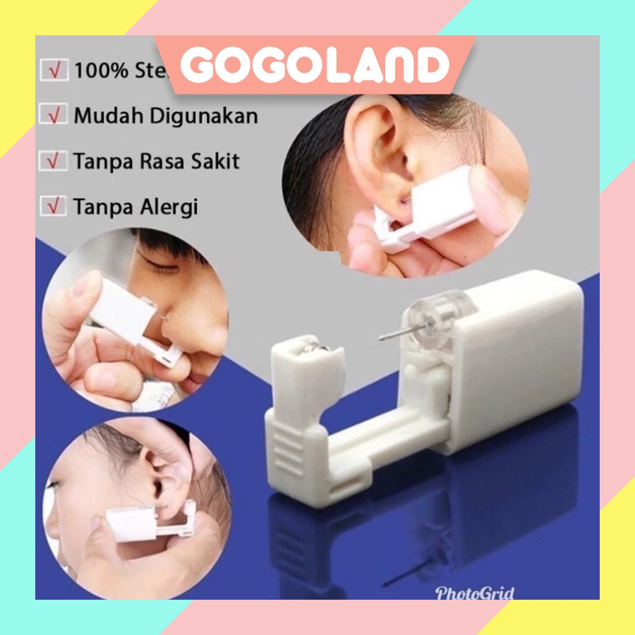 ⭐Gogoland⭐ ALAT TINDIK SEKALI PAKAI GENERASI BARU UNTUK ANTING TELINGA, HIDUNG, BIBIR DLL | PISTOL T
