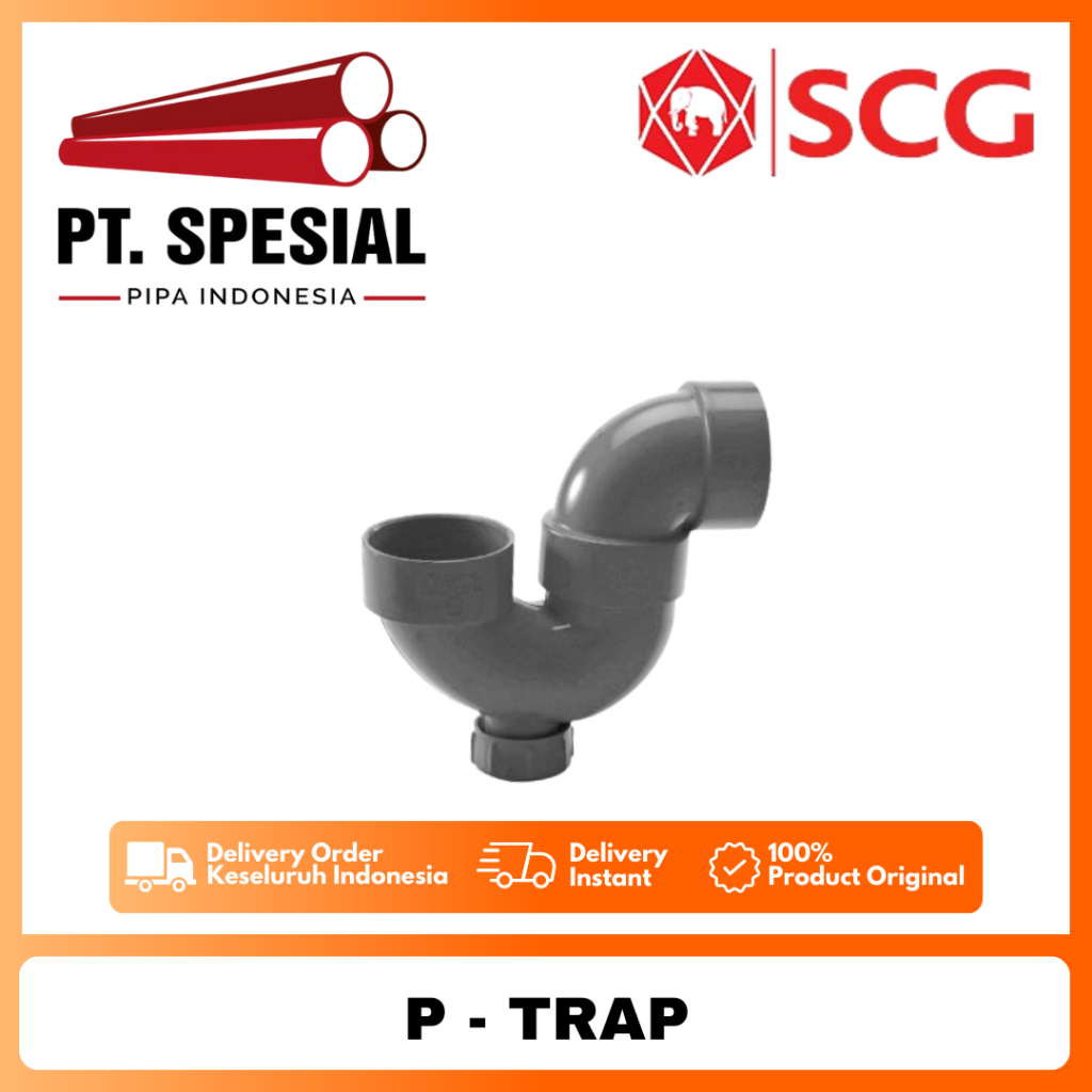 P-Trap 2 Inch PVC SCG / P Trap 2 Inch D / P-Trap  SCG / P Trap D SCG - 10
