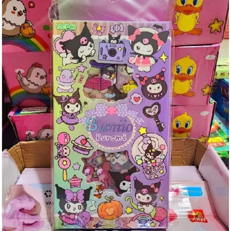

Stiker Sanrio Karakter Kuromi dan Melody Anti Air Korea Lucu - Sticker Waterproof PVC Dekorasi Botol Minum HP Laptop 2D Aesthetic