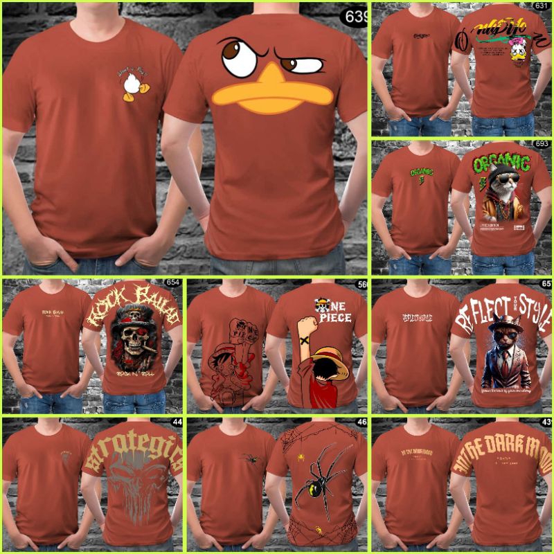 Anzafawzia Kaos Distro Pria dan wanita COD//BAJU PRIA WARNA COKLAT//Grosir Kaos Distro Pria Dan Wani