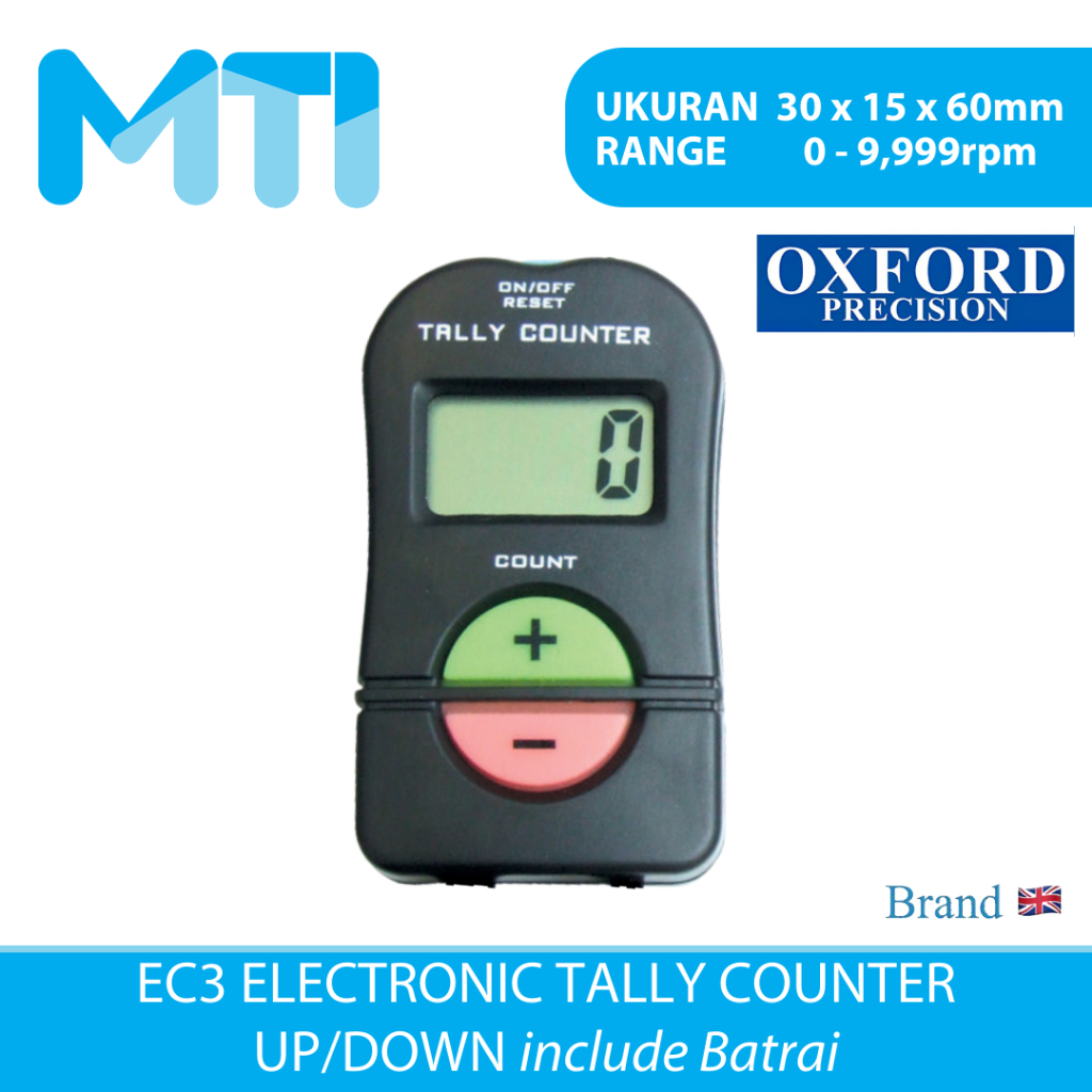 

OXFORD Alat Penghitung EC3Electronik Tally Counter Hitung Maju/Mundur