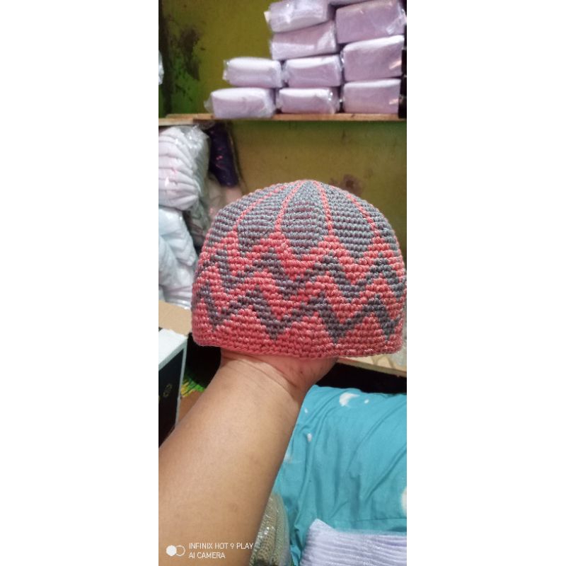 kopiah peci rajut tangan/lentera