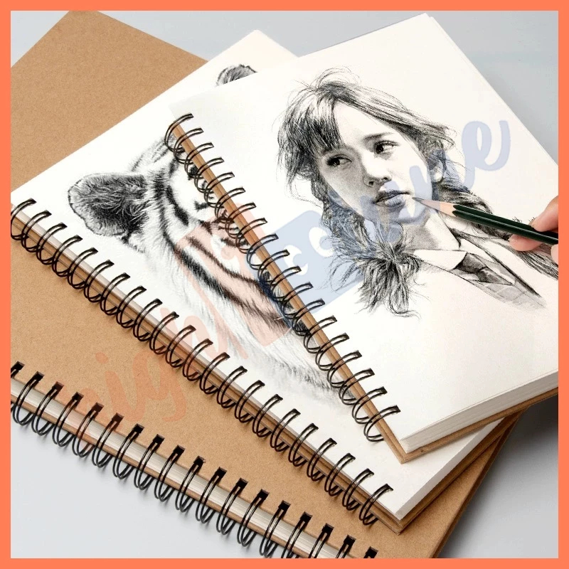 

RB Hightune Sketchbook/Buku Sketsa A4/A5/A6 Vertikal Jilid Spiral/Buku Gambar30 Lembar Dapat Dibalik