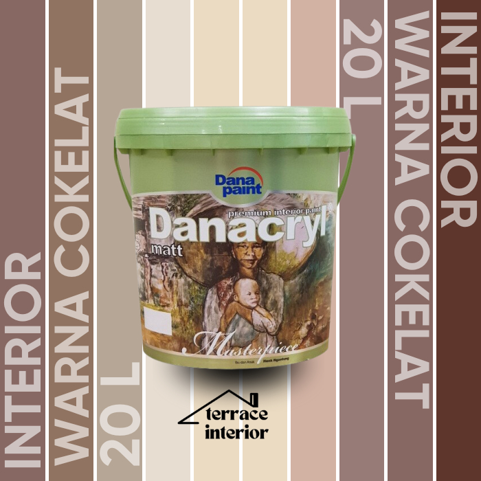 Cat Tembok Interior Danapaint Danacryl Warna Cokelat 20 L