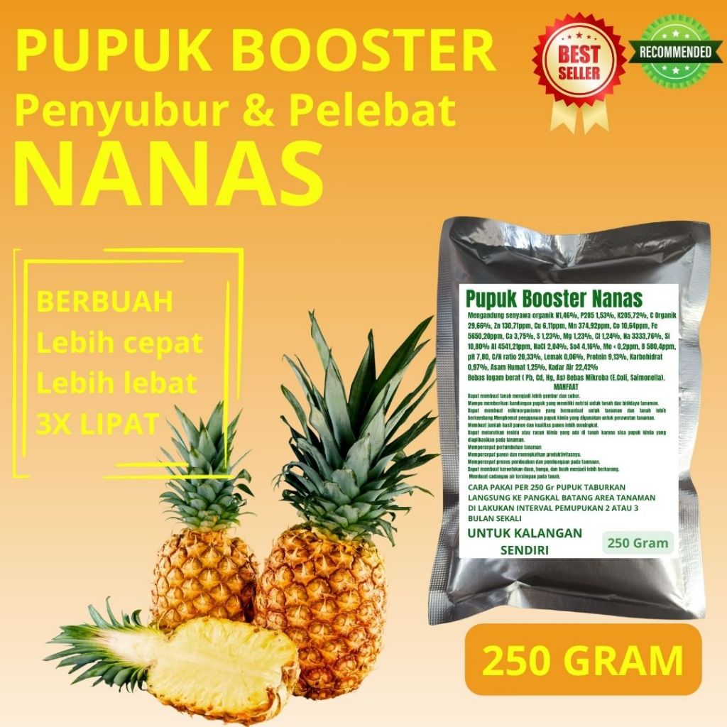 Pupuk Padat Booster Pelebat Buah Nanas Penyubur Perangsang Buah Nanas