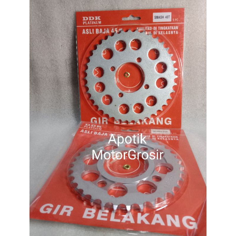 GIR GEAR BELAKANG SMASH SHOGUN RC UKURAN 40T-428 MODEL SSS