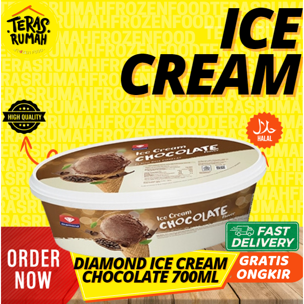 

DIAMOND ICE CREAM - CHOCOLATE / COKLAT 700ml