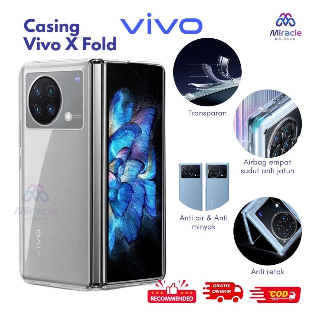 Casing Acrylic HD Bening Clear Case for VIVO X FOLD 3 X FOLD 3 PRO X FOLD 2 X FOLD Anti Kuning