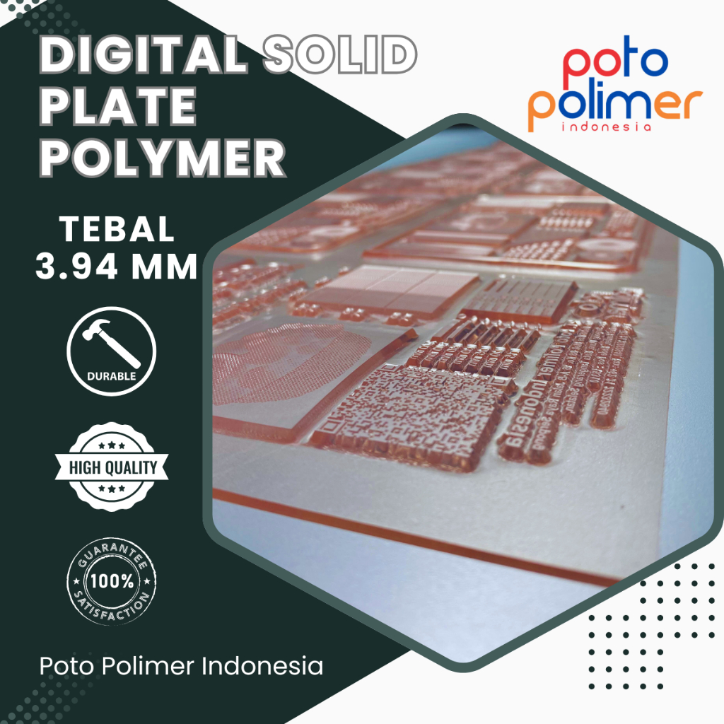 

Rubber Stamp / Digital Solid Plate Polymer / Stempel Karet Tebal 3,94 mm