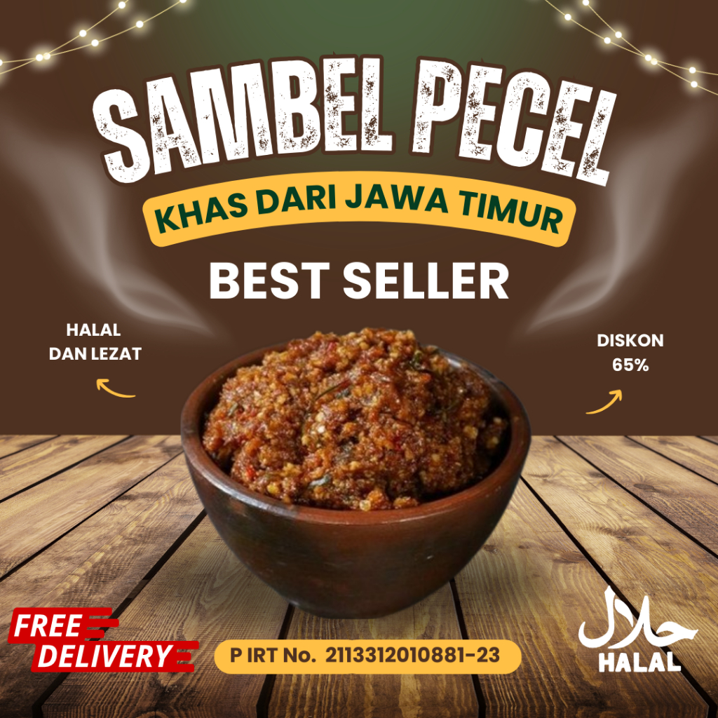 

380gr | Sambel Pecel Madiun Asli Bumbu Pecel Kediri Sambal Kacang Pawon Deso