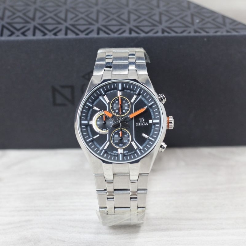 Jam Tangan Pria Zeca 234 Japan Movt Chronograp Aktif Free Box