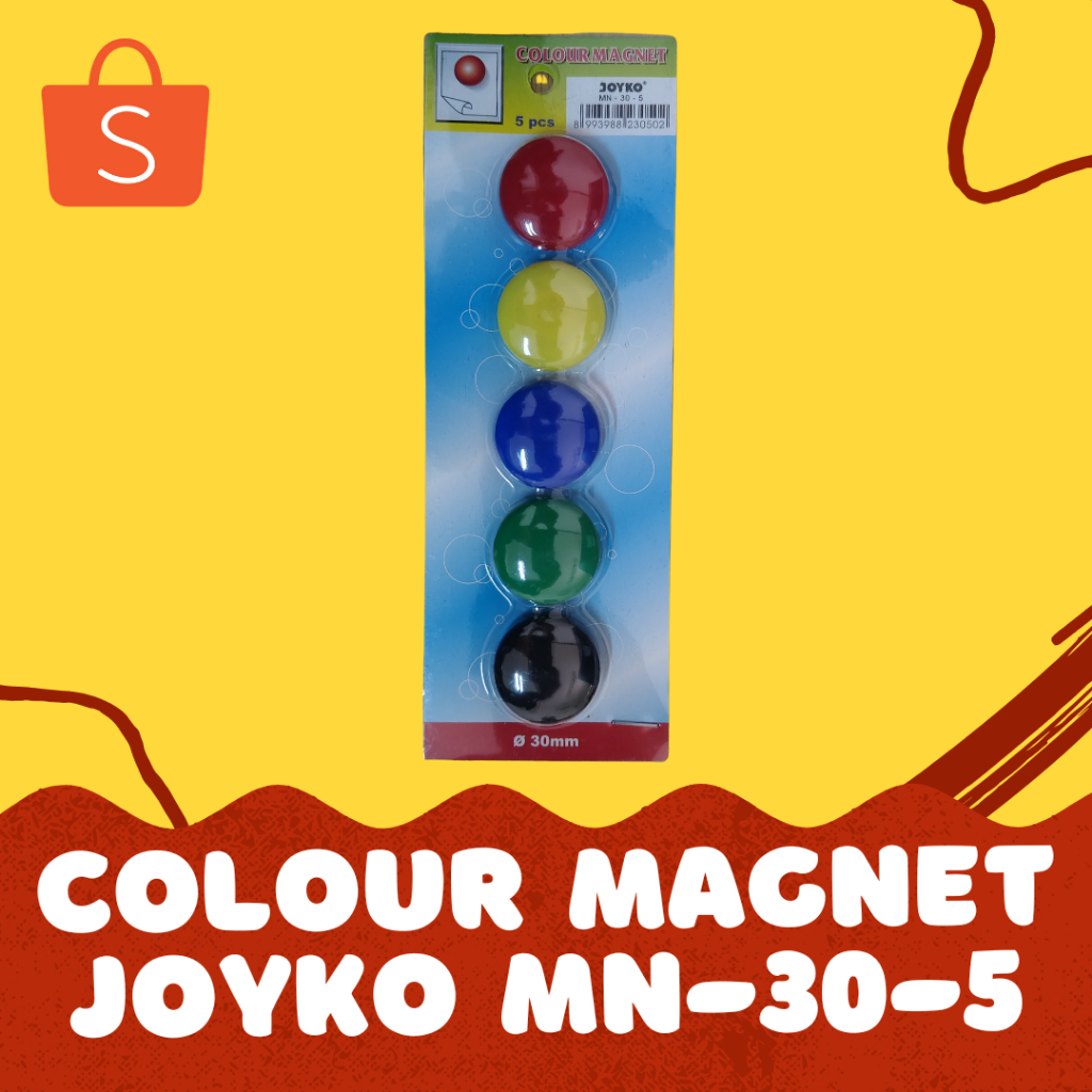 

Colour Magnet Papan Tulis (Whiteboard) Joyko 5 Pcs 30mm