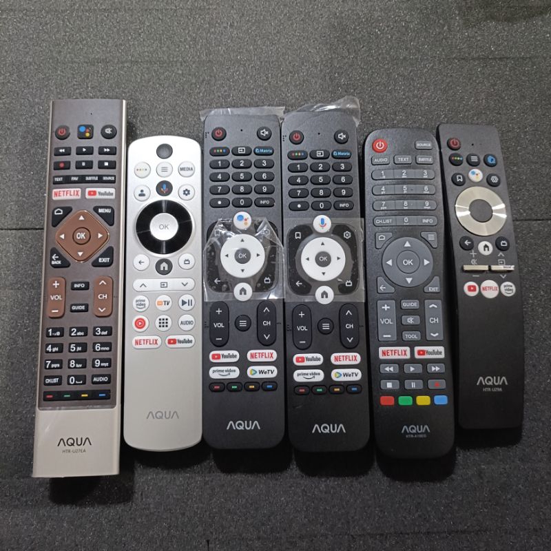 REMOTE REMOT TV LED LCD MERK AQUA ANDROID SMART TV NETFLIX YOUBTUBE ORIGINAL