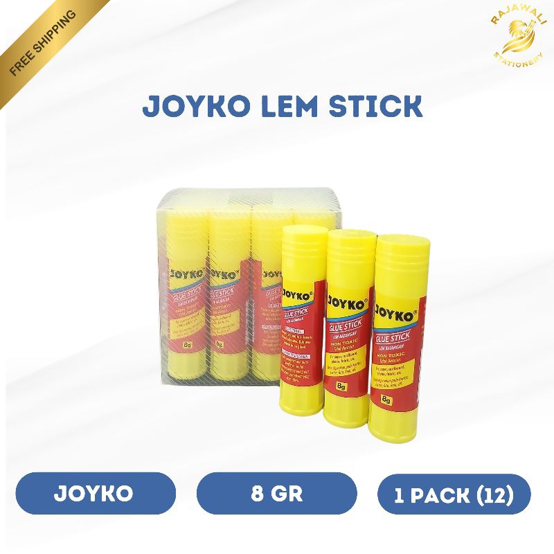 

Lem Stick Joyko | 8 Gr | Eceran 3 Pcs, 5 Pcs & 1 Pack (12 Pcs)