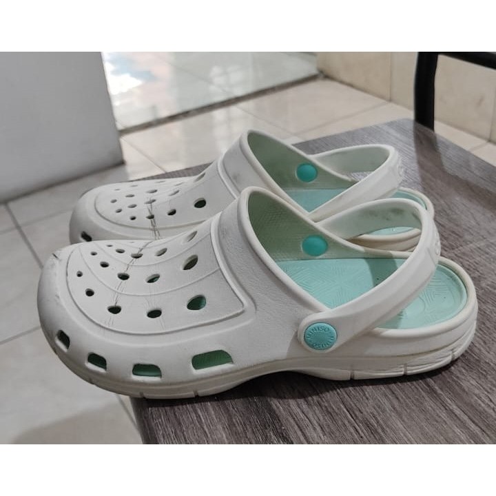 Promo sandal wanita putih perawat garden clogs miniso preloved VN
