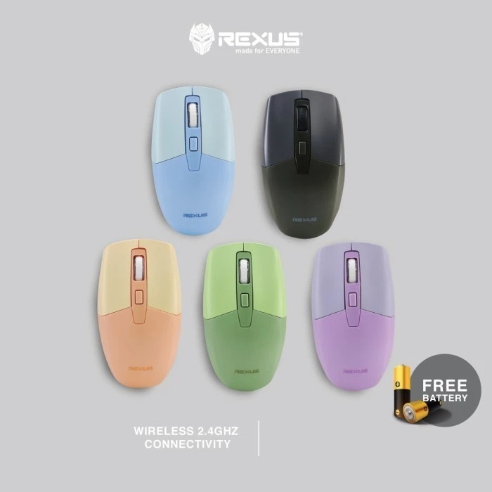 Mouse Wireless Rexus  Office Silent Click Q 50 67g Mouse Kantor Tanpa Kabel