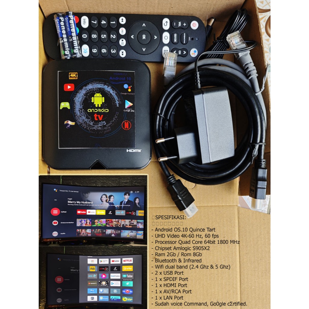 Android TV BOX HG68O-FJ (Tertinggi diKelasnya)