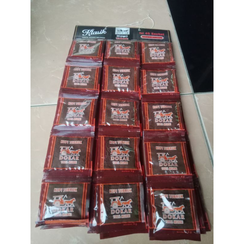 

kopi tubruk dokar rentengan isi 45 sachet