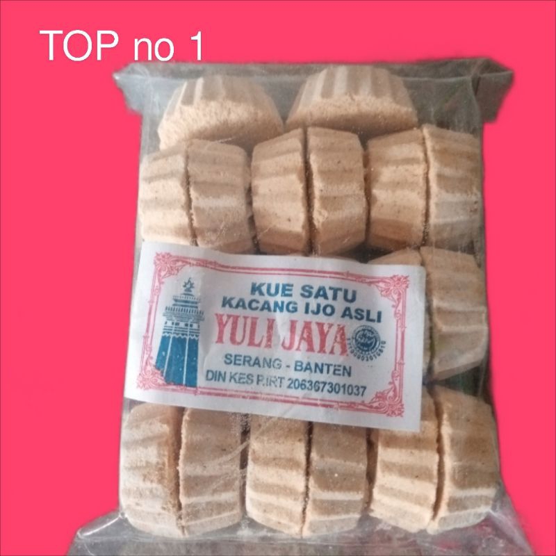 

kue satu kemasan 100 gram khas serang banten terbuat dari kacang ijo asli