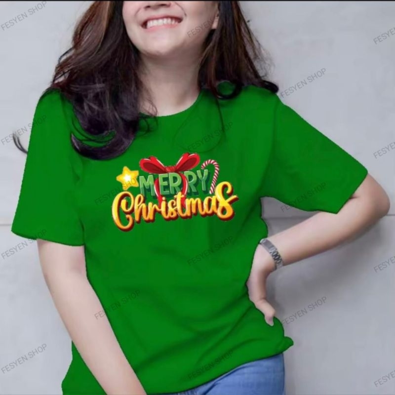 KAOS NATALAN PRIA WANITA/BAJU NATAL/ATASAN NATALAN LENGAN PENDEK PRIA WANITA /BAJU NATAL PRIA WANITA