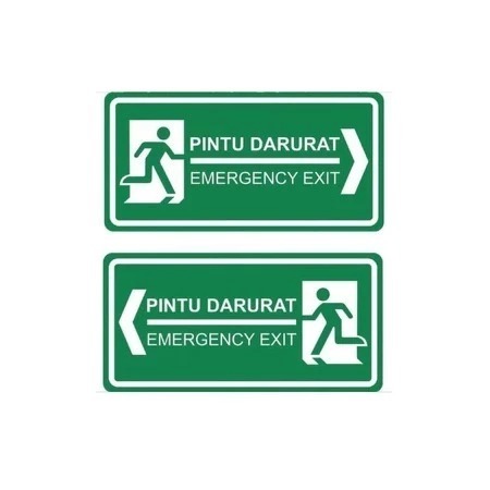 

STIKER VINYL PINTU DARURAT/EMERGENCY EXIT UKURAN 15 X 30 CM - 30 x 10 CM