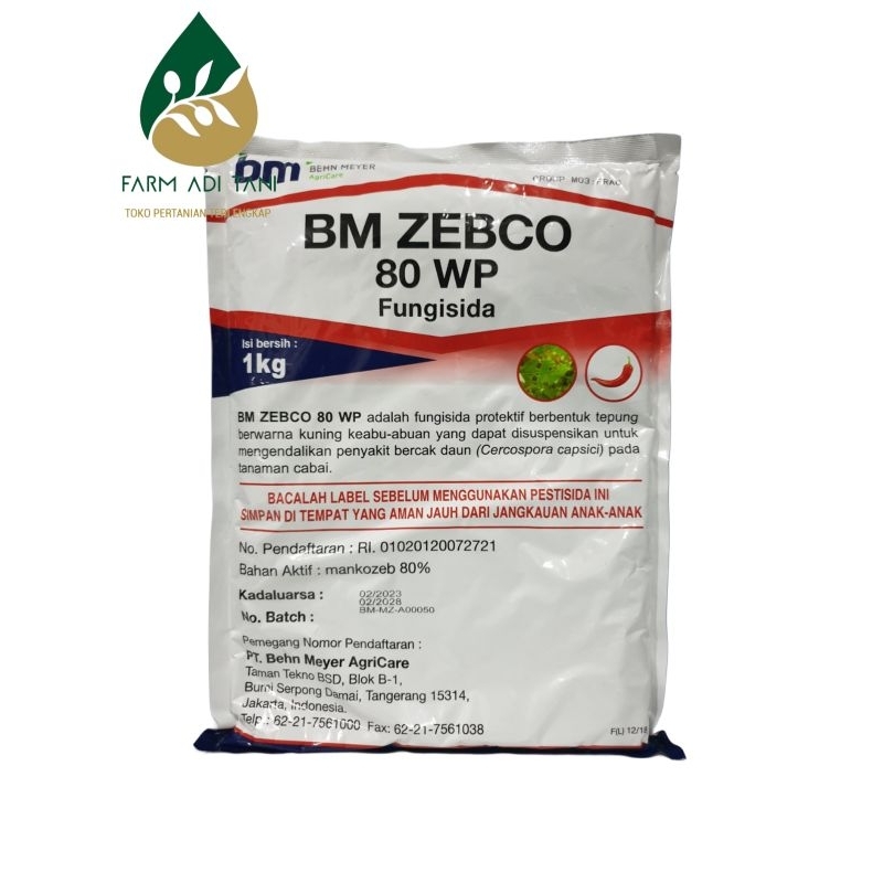 FUNGISIDA KONTAK BM ZEBCO 80WP - KEMASAN 1KG