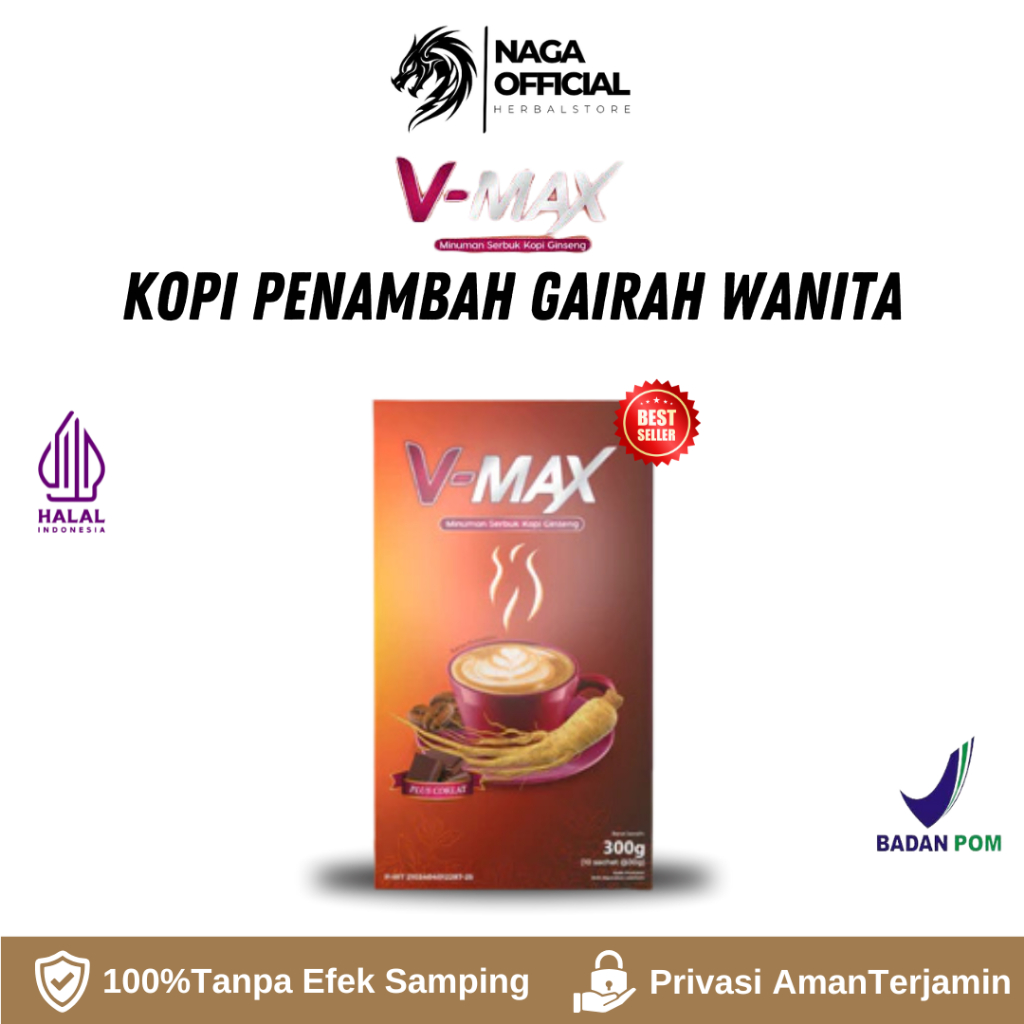 

VMAX KOPI Rasa Coklat Supleman Penambah Stamina Gairah Wanita - Orignal V-MAX