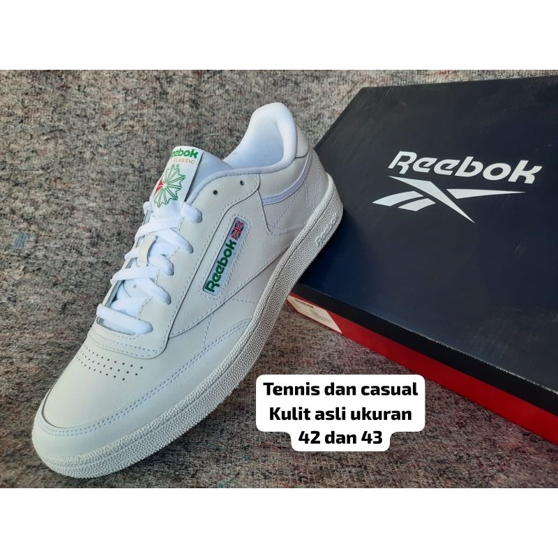 sepatu reebok royal complete cln white black