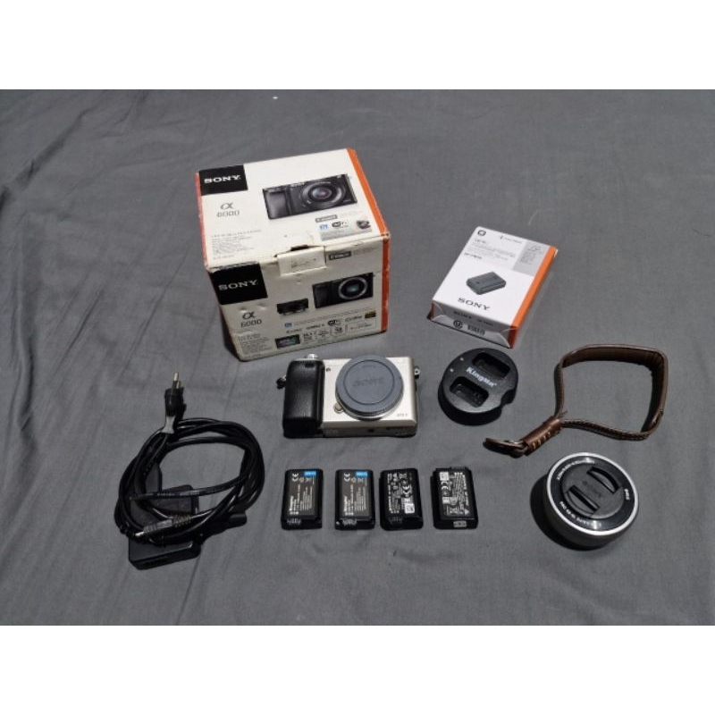 Kamera Sony A6000 Fullset kit Second