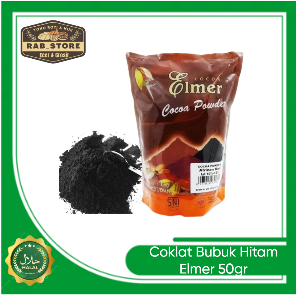 

Coklat Bubuk Hitam ELMER AFRICAN BLACK / Black Cacao Powder 50gr